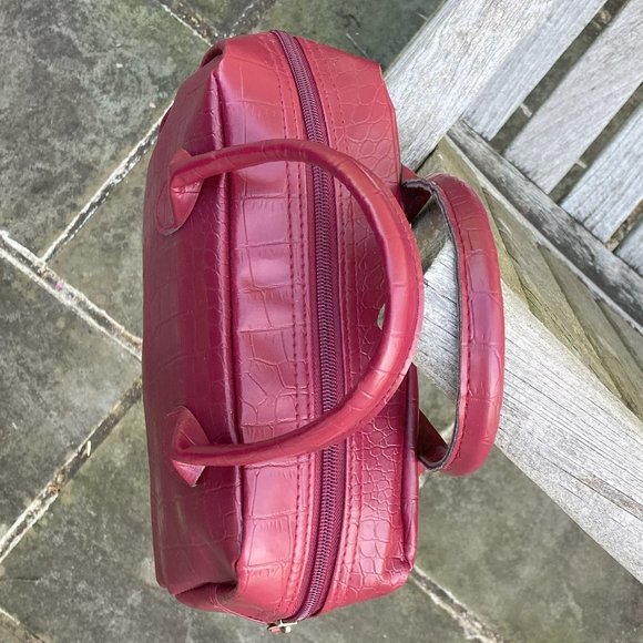 🆕Faux Leather Handbag Purse Bag - Burgundy - Picture 8 of 11